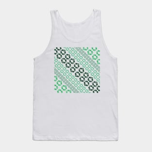 Kelly Green BiPlane abstract Diagonal Pattern Tank Top